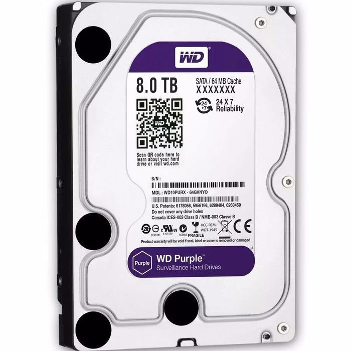Western Digital - WD Purple 8Tb - Disque dur interne pour la vidéo surveillance