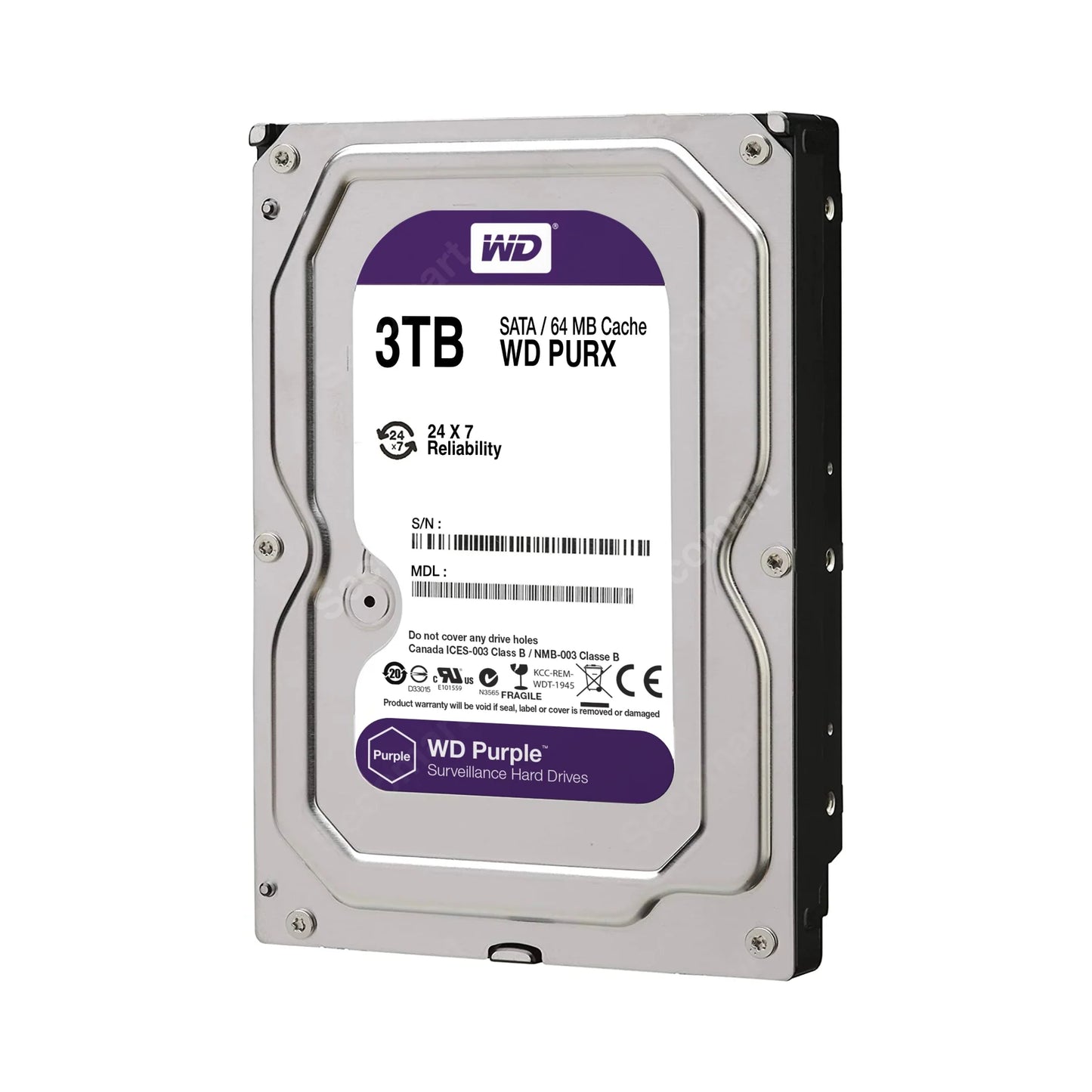 Western Digital - WD Purple 3Tb - Disque dur interne pour la vidéo surveillance